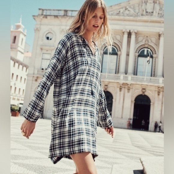 Madewell Dresses & Skirts - Madewell Plaid Artiste Tunic Shift Dress Size Small NWOT